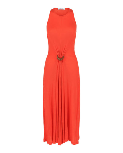 Ferragamo Sleeveless Ribbed Maxi Dress