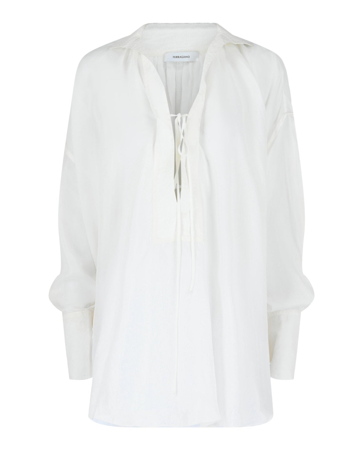 Ferragamo Silk-Blend Tunic Top