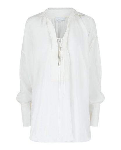 Ferragamo Silk-Blend Tunic Top