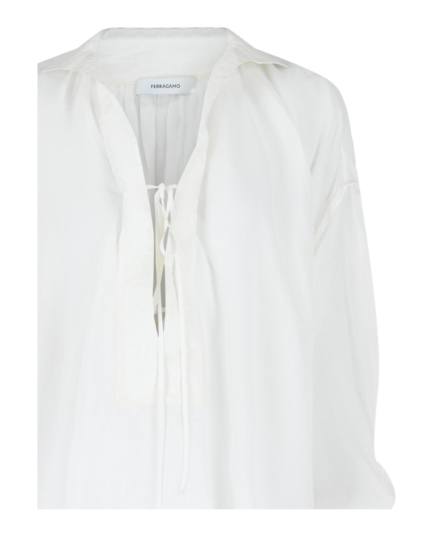 Ferragamo Silk-Blend Tunic Top