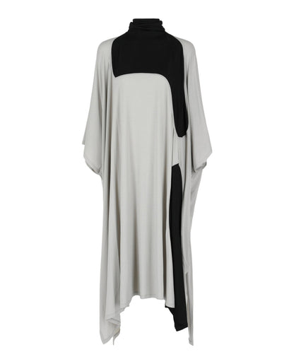 Ferragamo High Neck Kaftan With Sash Inlay