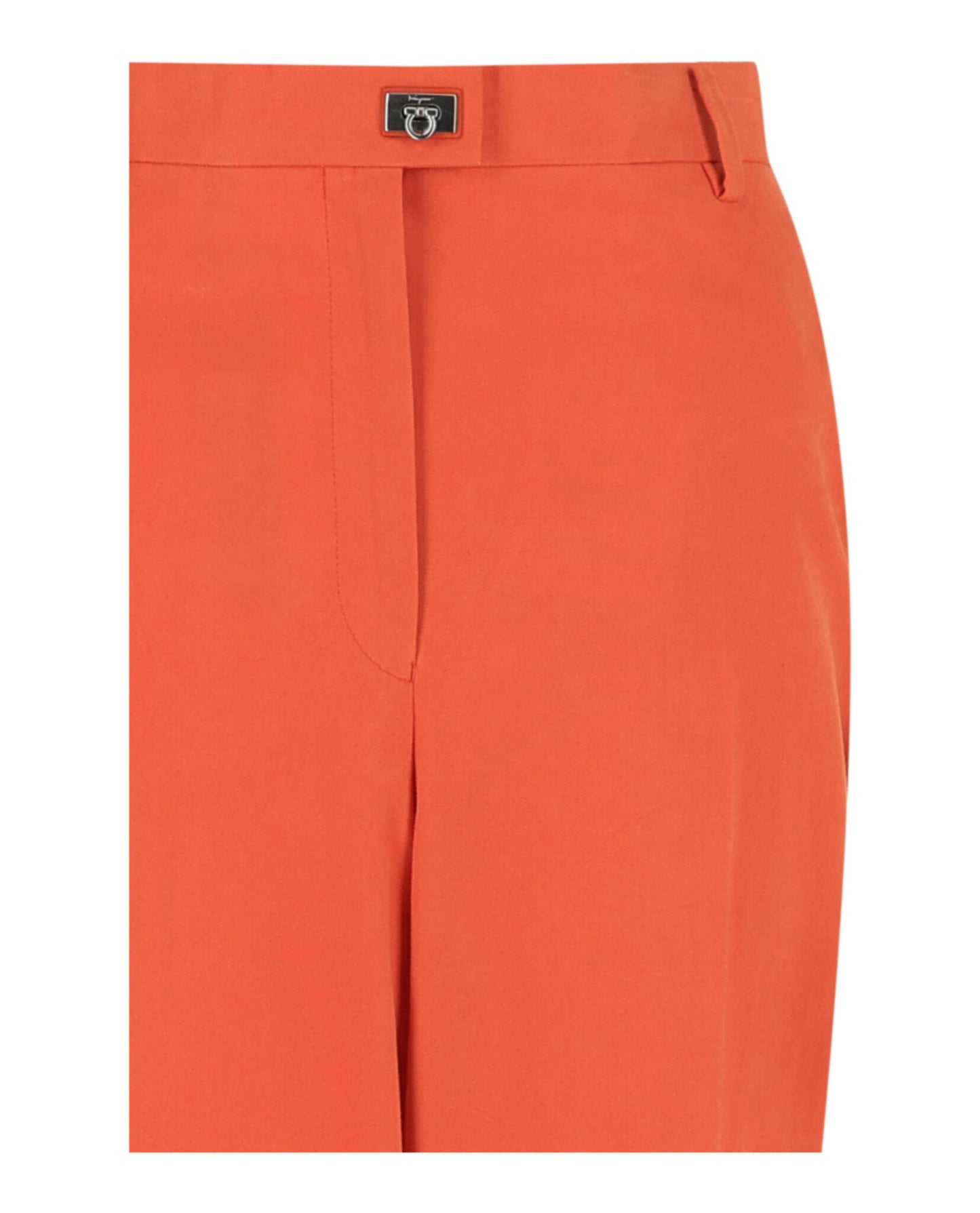 Ferragamo Gancini-Plaque Straight-Leg Trousers