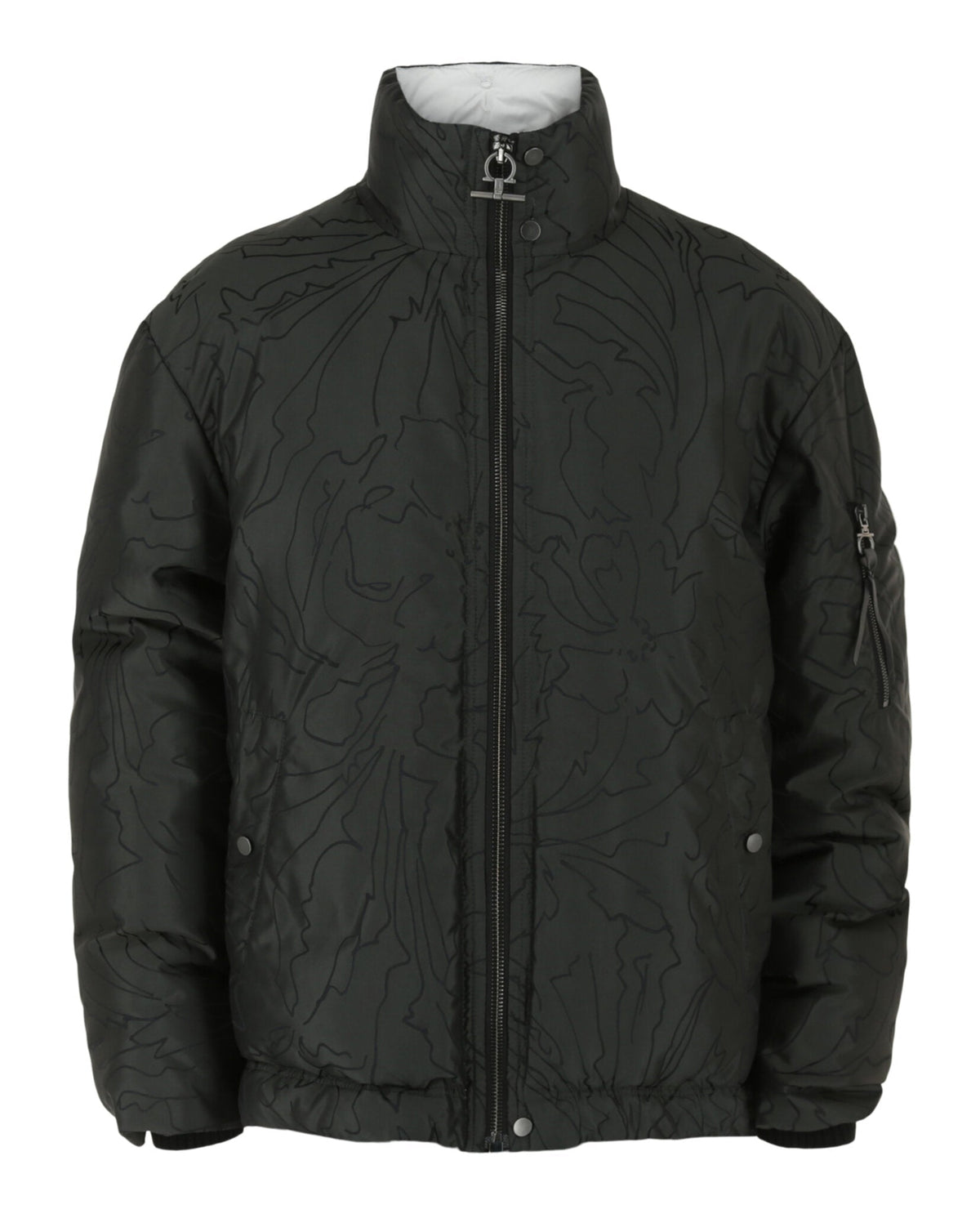 Ferragamo Abstract Print Quilted Jacket
