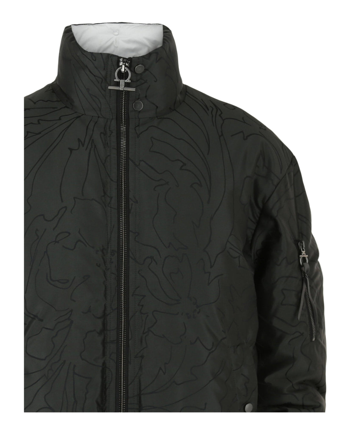 Ferragamo Abstract Print Quilted Jacket