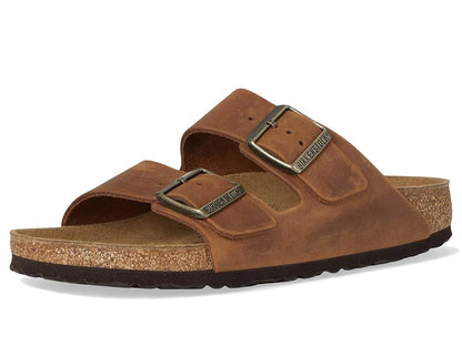 Birkenstock Unisex Arizona Natural Leather Cognac
