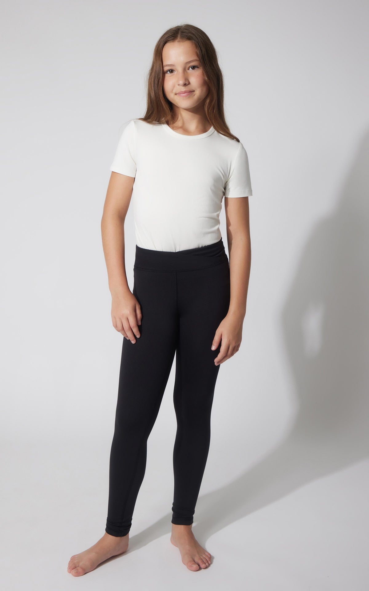 90 Degree by Reflex Girls 2 PK Lux Crossover Legging + 6" Bike Short