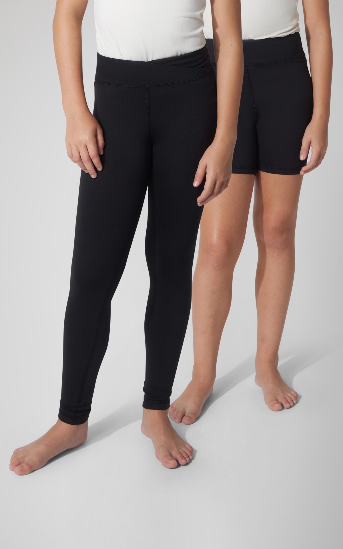 90 Degree by Reflex Girls 2 PK Lux Crossover Legging + 6" Bike Short