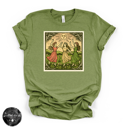 Dancing Around the Sun Tee | Mystical Moon Graphic T-Shirt