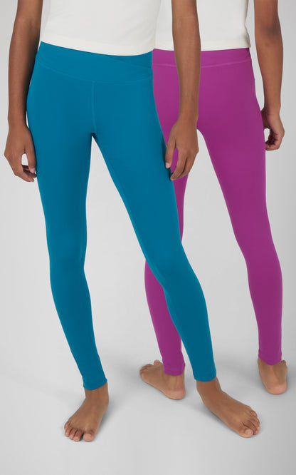 90 Degree by Reflex Girls 2 PK Crossover and Everyday Legging