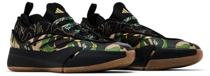 adidas Men's Dame 9 'Bape Black Green' Sneakers
