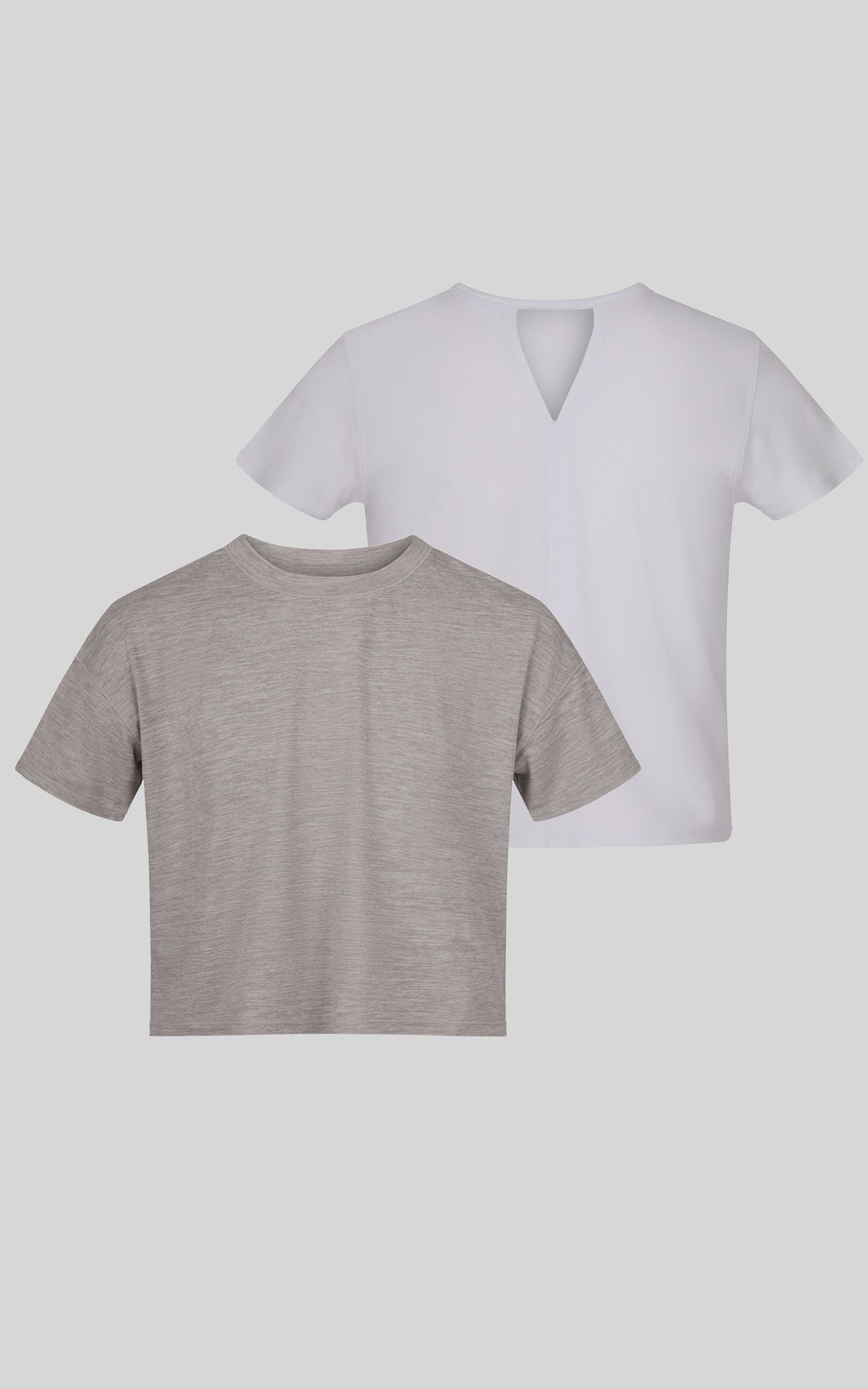 90 Degree by Reflex Girls 2 PK Short Sleeve Shirt and Boxy Tee