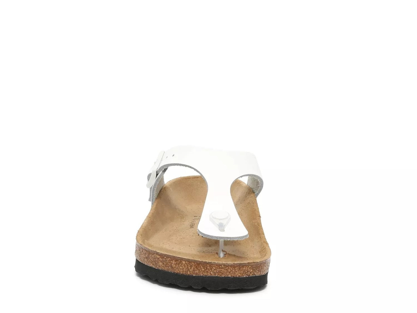 Birkenstock Unisex Gizeh BS Natural Leather Patent White