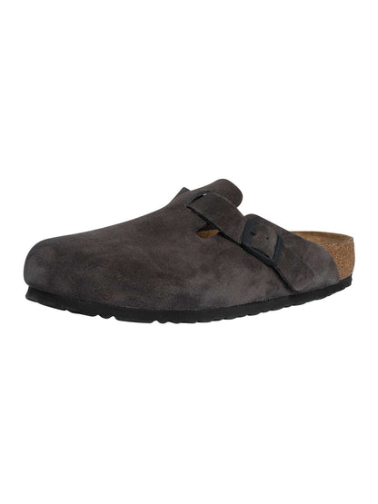 Birkenstock Boston Bs Suede Leather Velvet Clogs