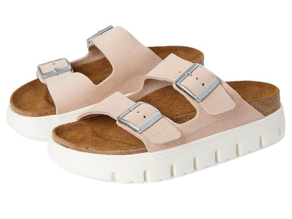 Birkenstock Arizona Pap Chunky Suede Leather Sandals Narrow
