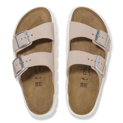 Birkenstock Unisex Arizona Pap Chunky Suede Leather Light Rose
