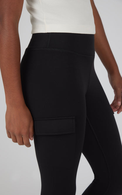90 Degree by Reflex Girls 2 PK Interlock Everyday Cargo and Basic Legging