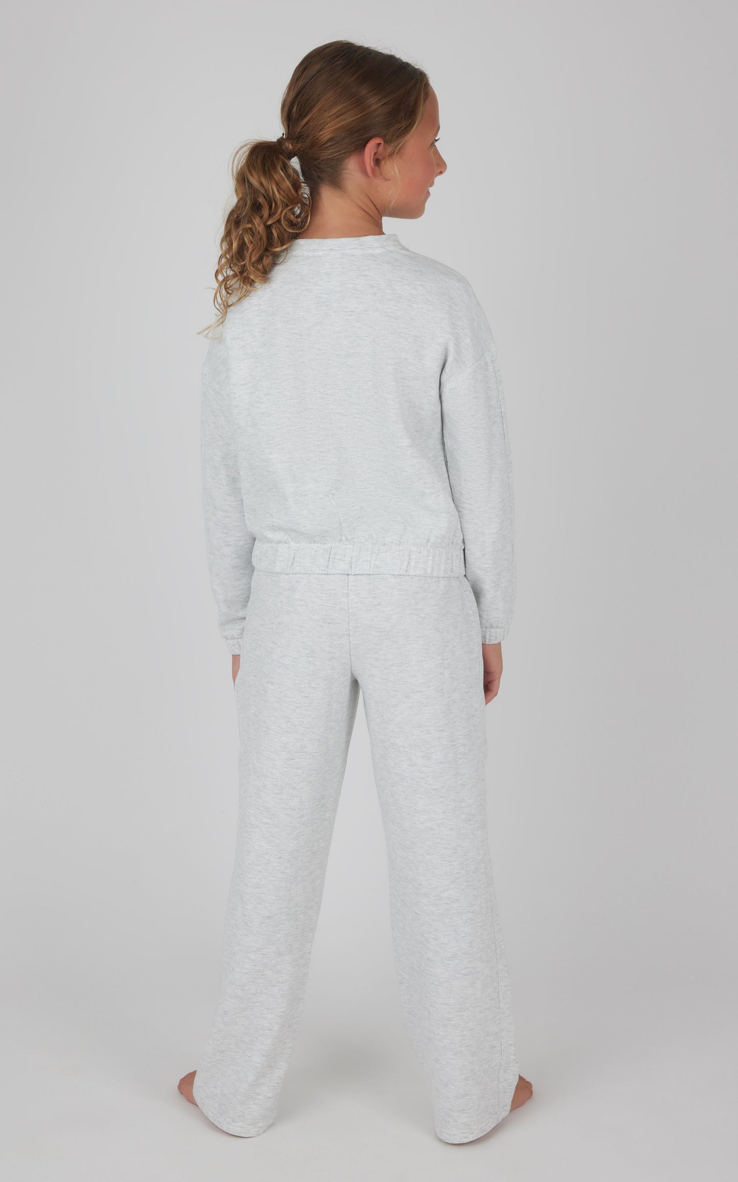 90 Degree by Reflex Girls 2 PC Terry Brushed Pullover and Pant Set