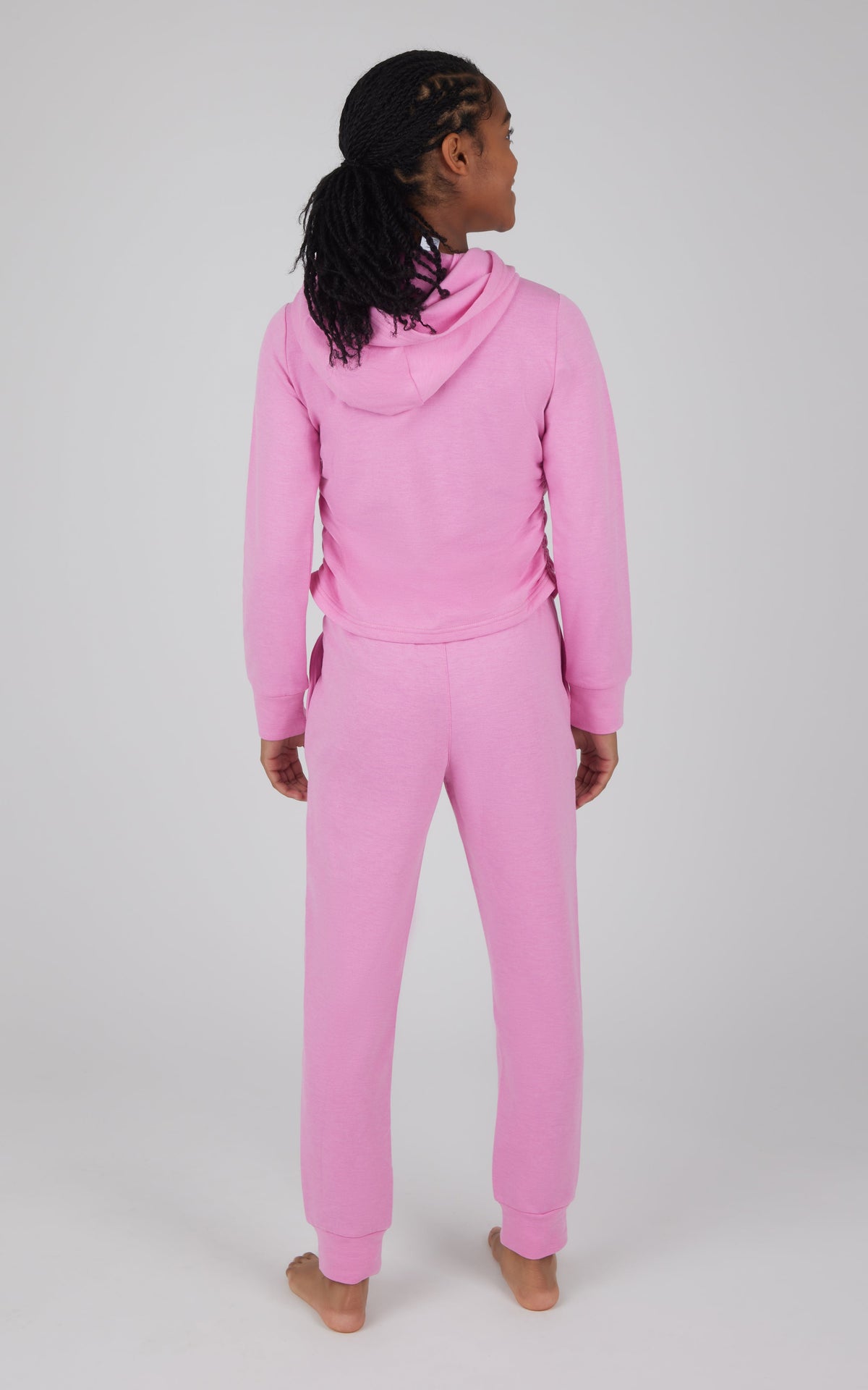 90 Degree by Reflex Girls 2 PC Terry Brushed Hoodie and Jogger