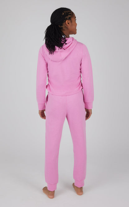 90 Degree by Reflex Girls 2 PC Terry Brushed Hoodie and Jogger