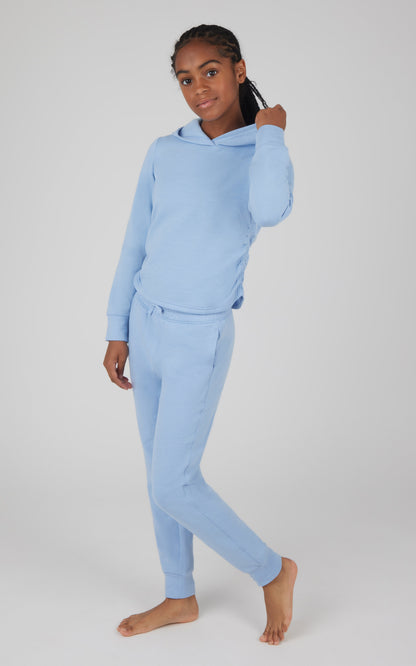 90 Degree by Reflex Girls 2 PC Terry Brushed Hoodie and Jogger