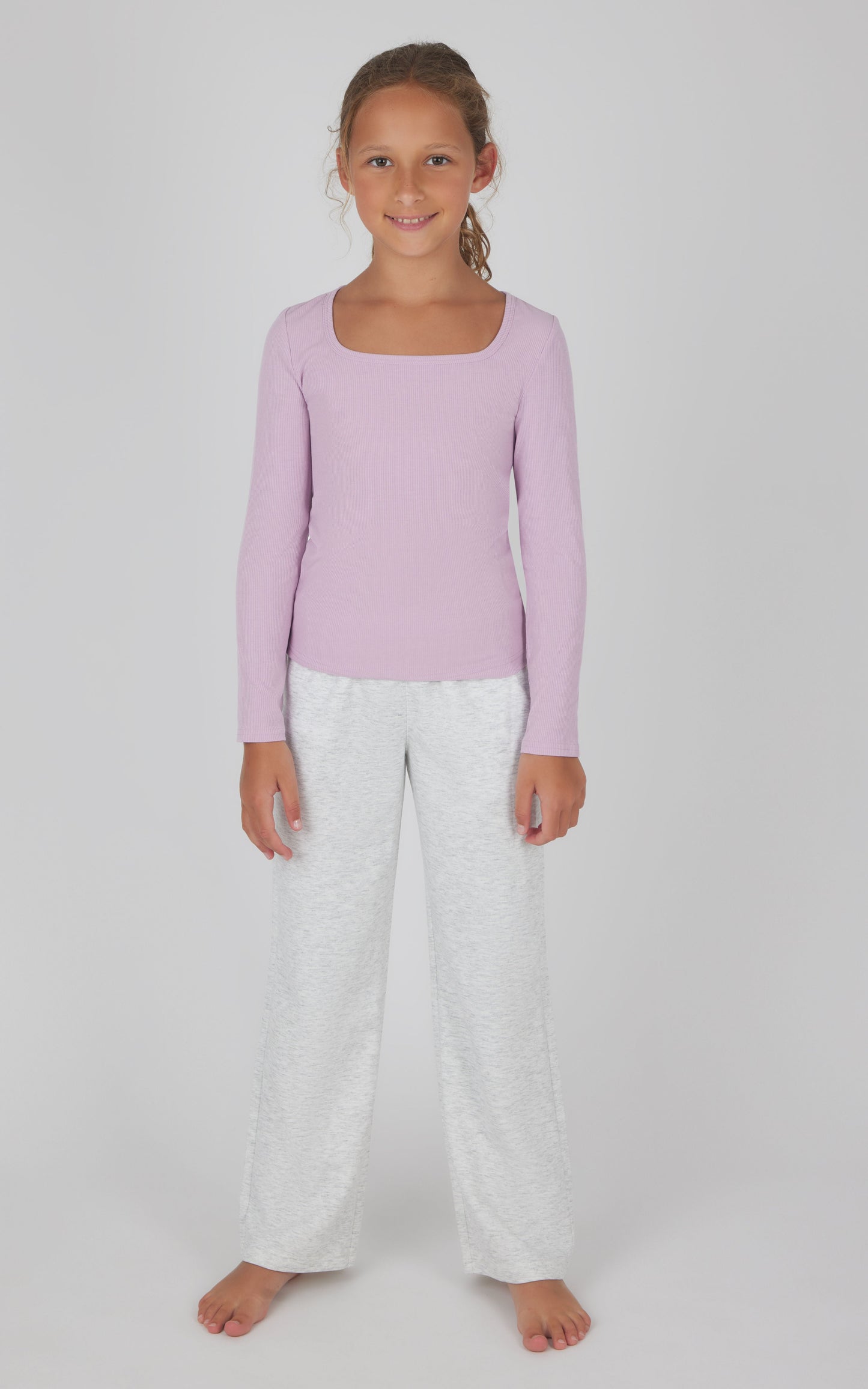 90 Degree by Reflex Girls Heavenly Rib School's Out Square Neck Top and Pant