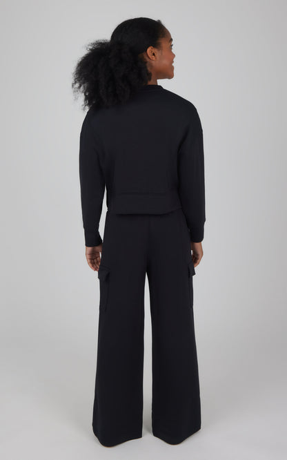 90 Degree by Reflex Girls 2 PC Softlite Cropped Pullover + Softlite Wide Leg Cargo Pant