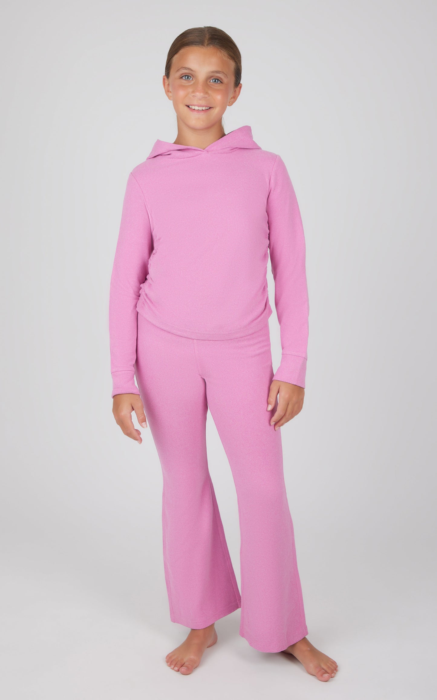90 Degree by Reflex Girls 2 PC Hoodie and Flared Leg Pant