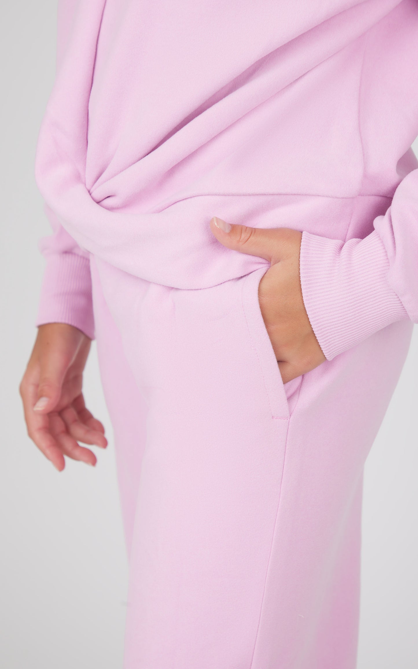 90 Degree by Reflex Girls 2 PC Melange Sweatshirt and Wide Leg Pant