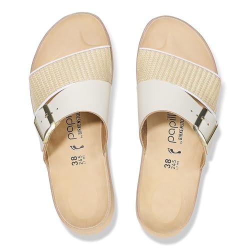 Birkenstock Almina French Piping Natural Leather Synthetics Sandals