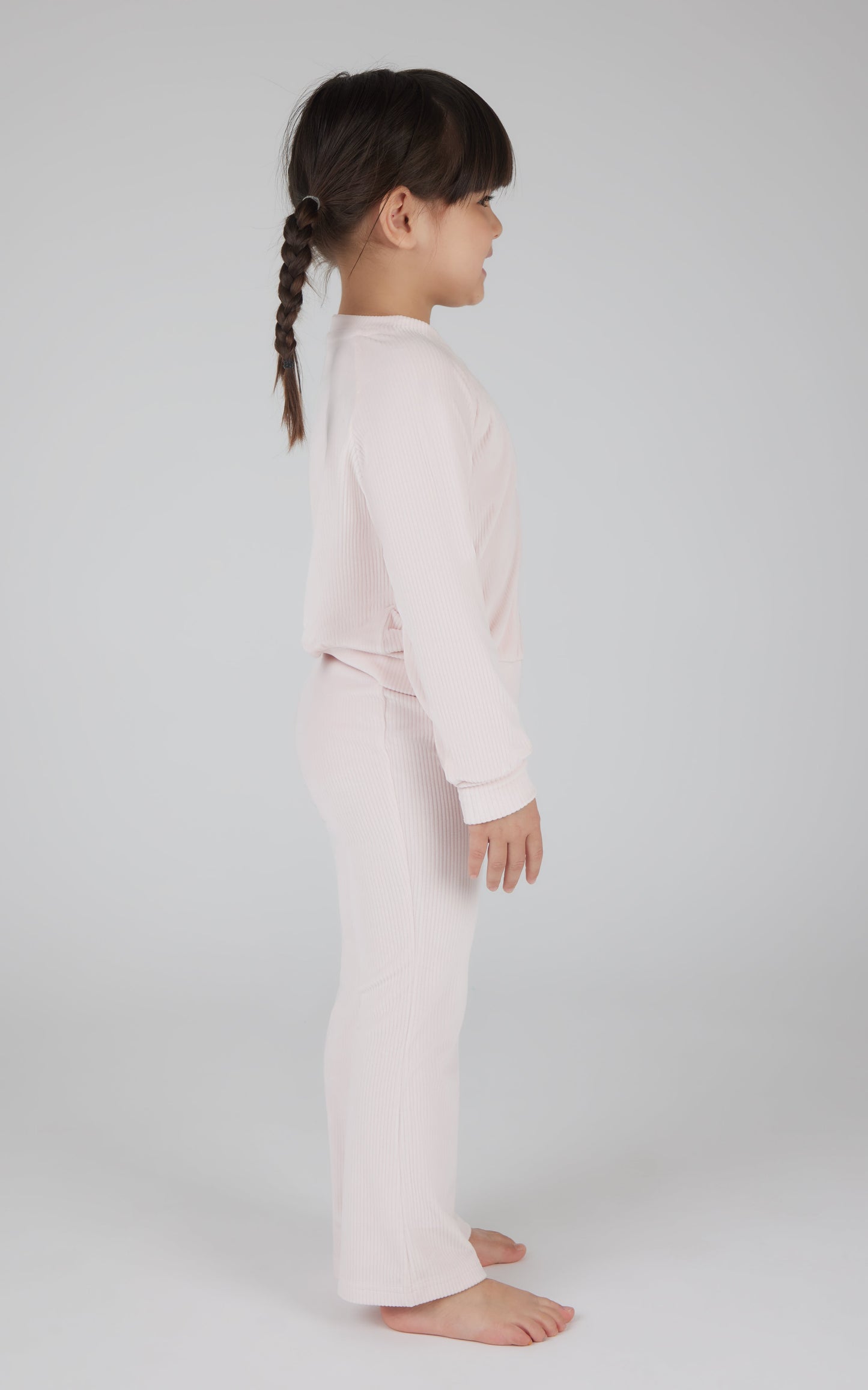 90 Degree by Reflex 4-6X 2 PC Ribbed Velour Top and Flare Leg Pant