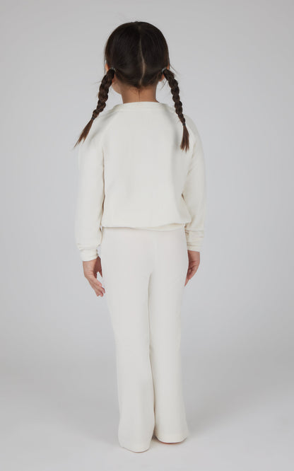 90 Degree by Reflex 4-6X 2 PC Ribbed Velour Top and Flare Leg Pant