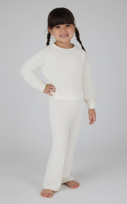 90 Degree by Reflex 4-6X 2 PC Ribbed Velour Top and Flare Leg Pant