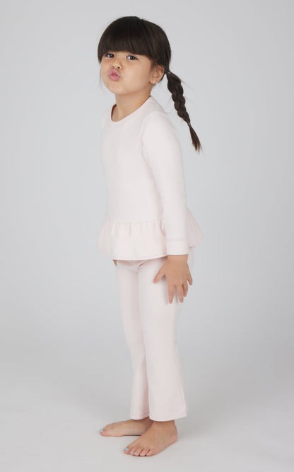 90 Degree by Reflex Toddler 2 PC Melange Pullover Top and Flare Leg Pant