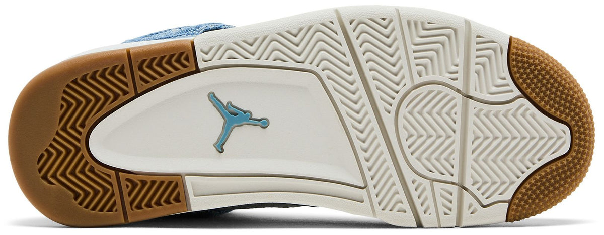 Air Jordan Women's Retro 4 Tex 'Denim Worn Blue' Sneakers