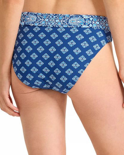 Tommy Bahama Reversible High Waist Bikini Bottom - Noble Pineapple