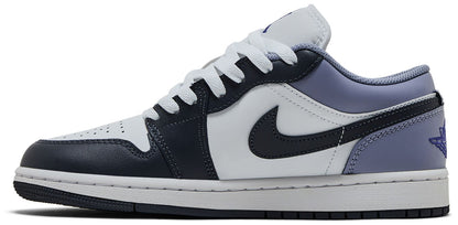 Air Jordan Men's Retro 1 Low 'White Indigo Haze' - 553558-145