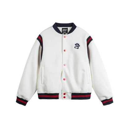 Color-blocked Patchwork Loose Baseball Jacket