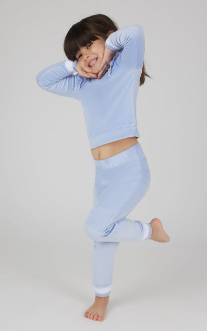 90 Degree by Reflex Toddler 2 PC Velour Ruffle Sweatshirt and Jogger