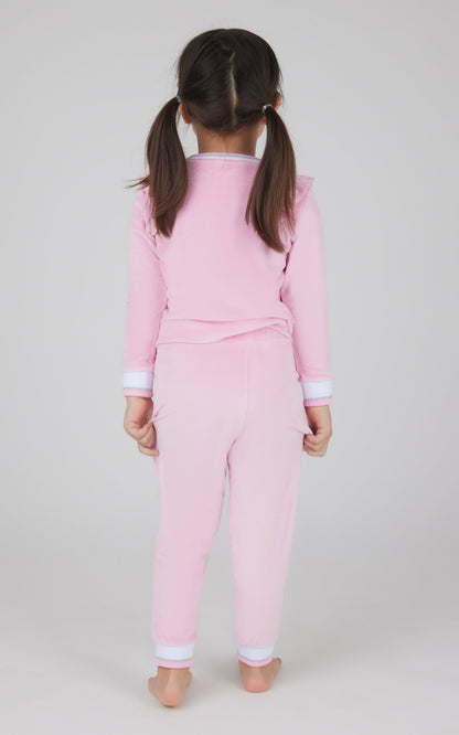 90 Degree by Reflex Toddler 2 PC Velour Ruffle Sweatshirt and Jogger