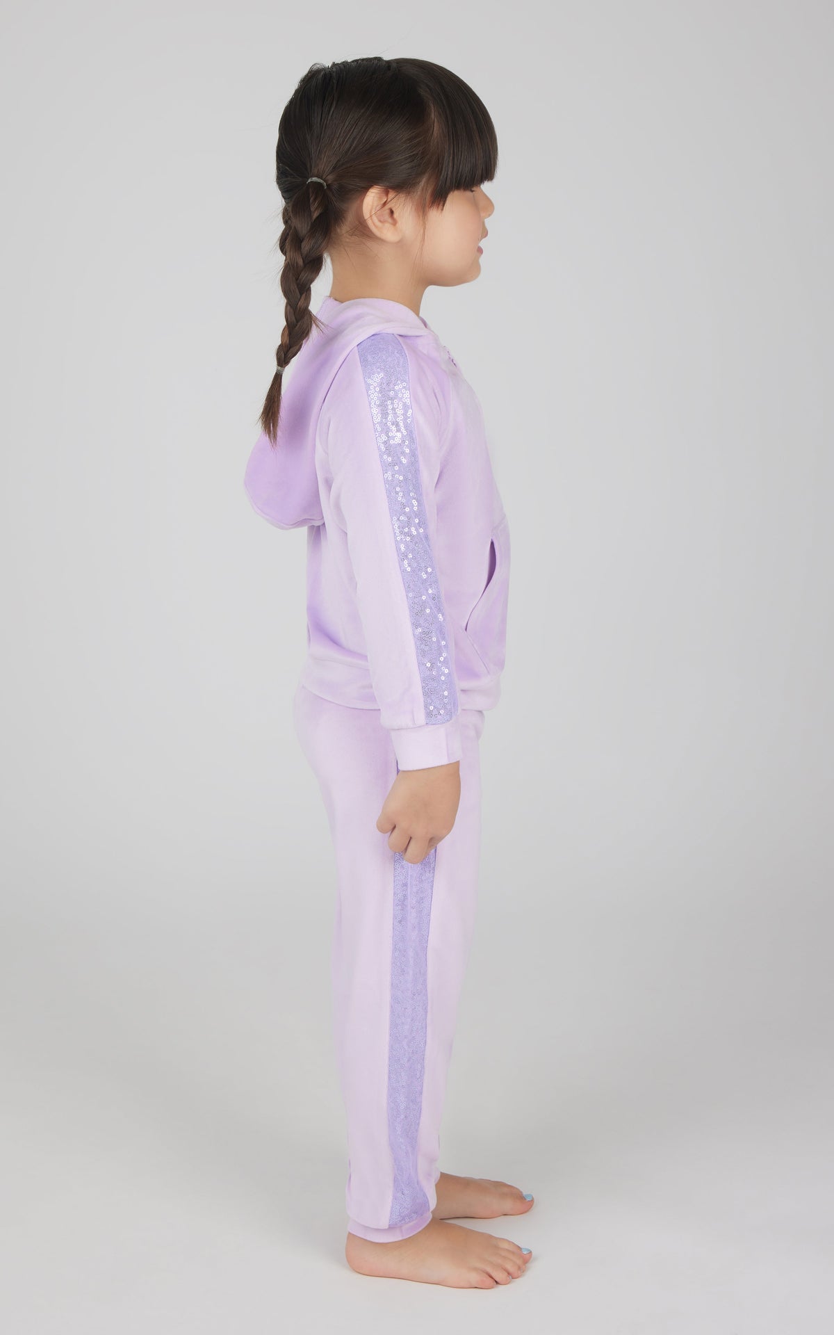 90 Degree by Reflex Toddler Girls 2 PC Velour Hoodie Jacket and Jogger