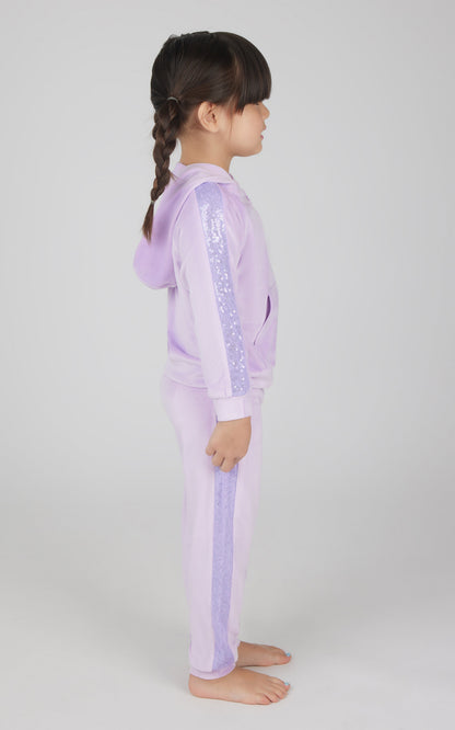 90 Degree by Reflex Toddler Girls 2 PC Velour Hoodie Jacket and Jogger