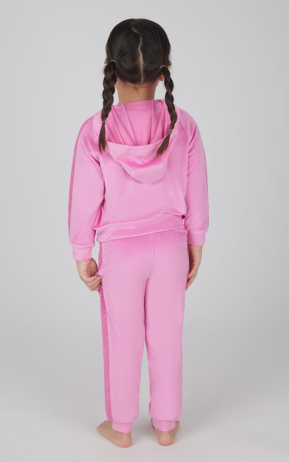 90 Degree by Reflex Toddler Girls 2 PC Velour Hoodie Jacket and Jogger