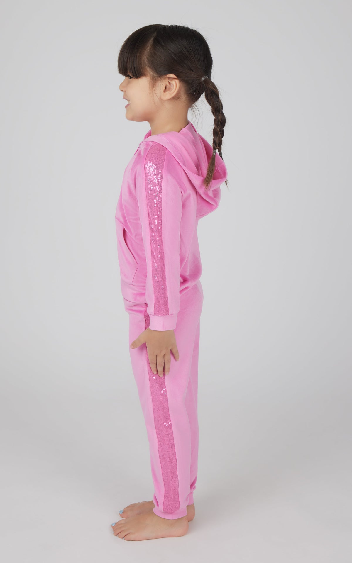 90 Degree by Reflex Toddler Girls 2 PC Velour Hoodie Jacket and Jogger