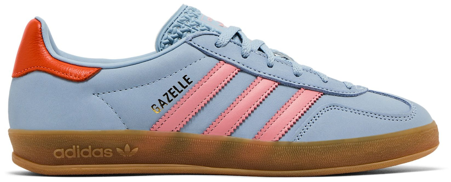 adidas Women's Gazelle Indoor 'Wonder Blue Solar Orange Gum' Sneakers