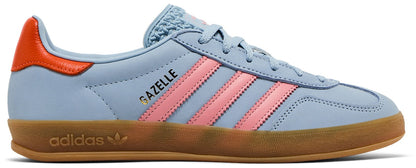 adidas Women's Gazelle Indoor 'Wonder Blue Solar Orange Gum' Sneakers