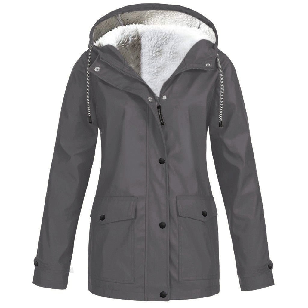 Outdoor Hooded Fleece Jacket