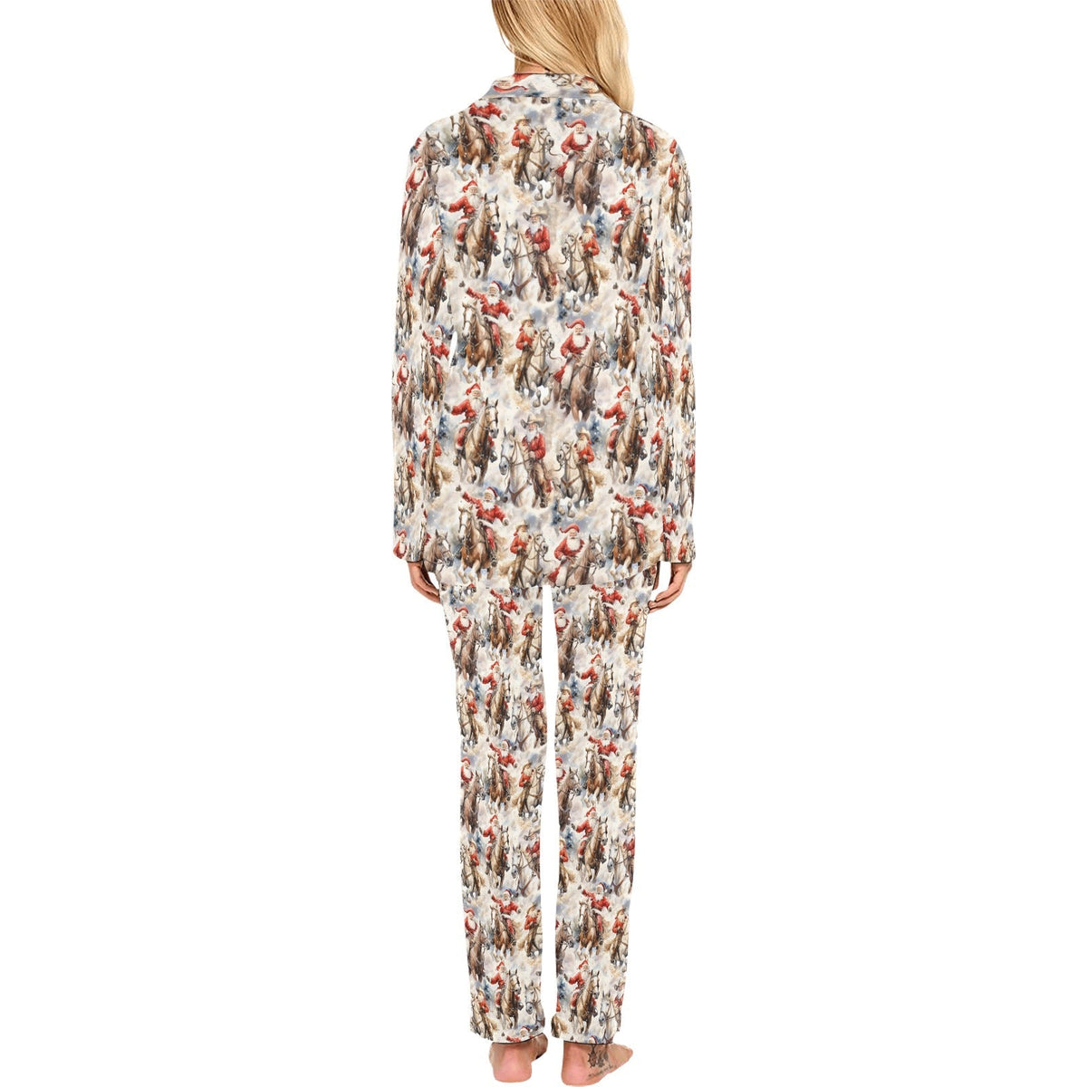 Baha Ranch Western Santa Christmas Women's Pajama Set