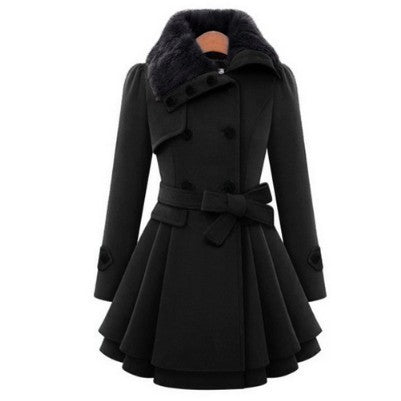 Women's Belted Wool-Blend Coat