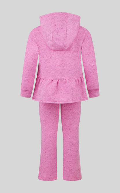 90 Degree by Reflex 4-6X 3 PC Girls Confetti Half Zip Pullover + Flared Pant + Coin Purse Set