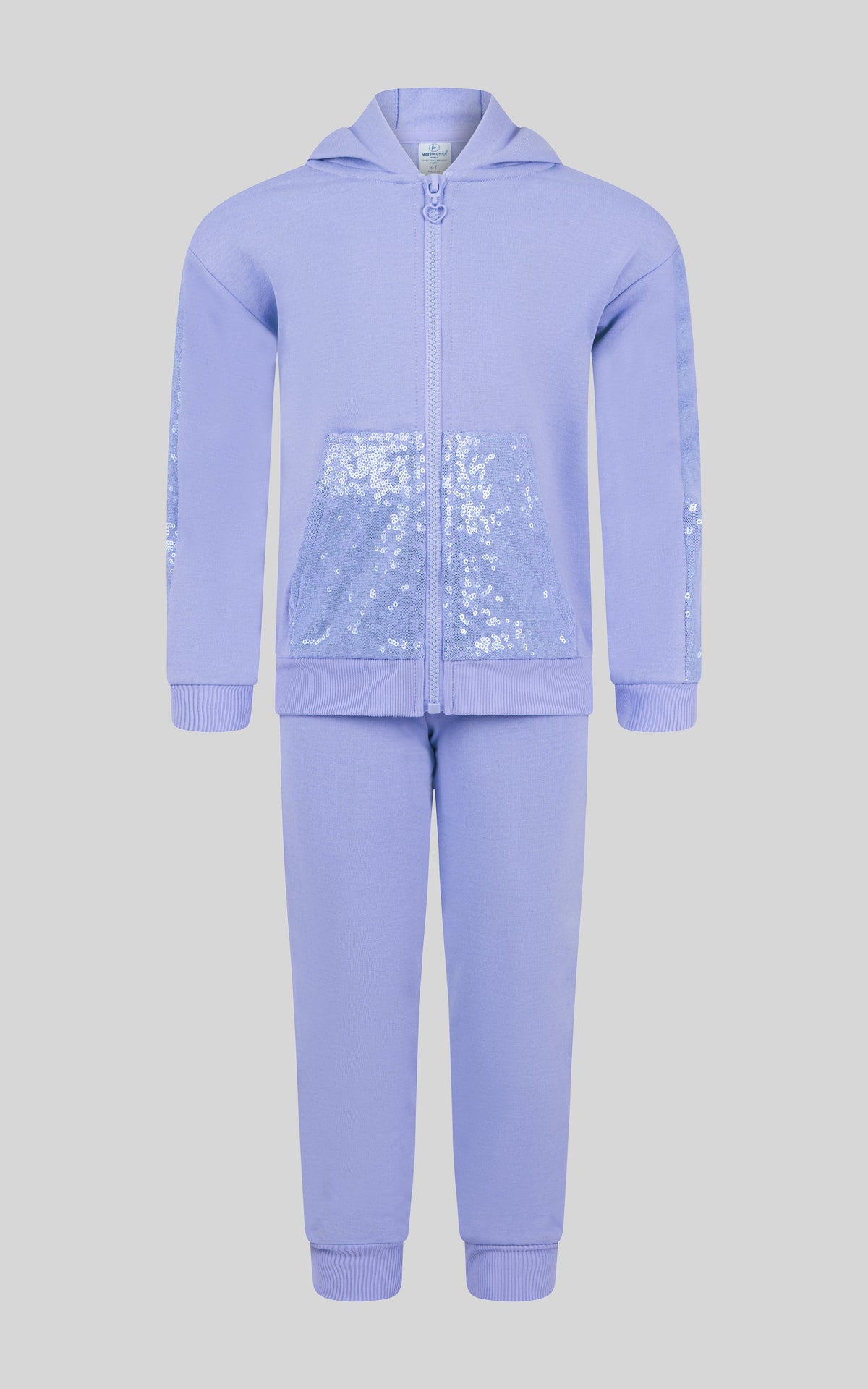 90 Degree by Reflex Toddler Girls 2 PC Brushed Terry Hoodie Jacket and Jogger